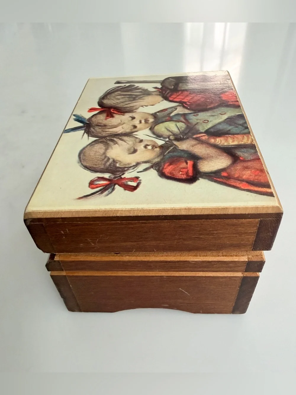Vintage Thorens Switzerland Music Box Parade Of The Wooden Soldiers Wood 1960s